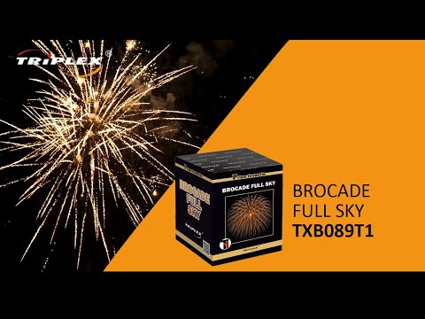 FAJERWERKI TXB089T1 25S 1.2'' BATERIA BROCADE FULL SKY T1 TRIPLEX FIREWORKS