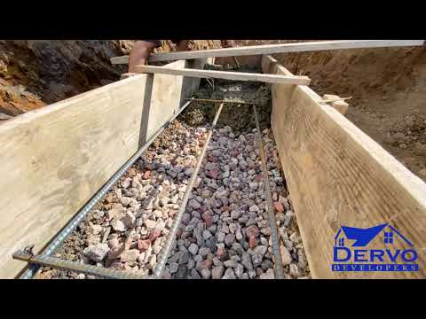 Dervo Developers - Pouring Concrete Footings Foundations for a New Modern Single Family Home