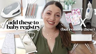 What to actually put on your baby registry (and what to take out) / Newborn Must Haves + FAILS