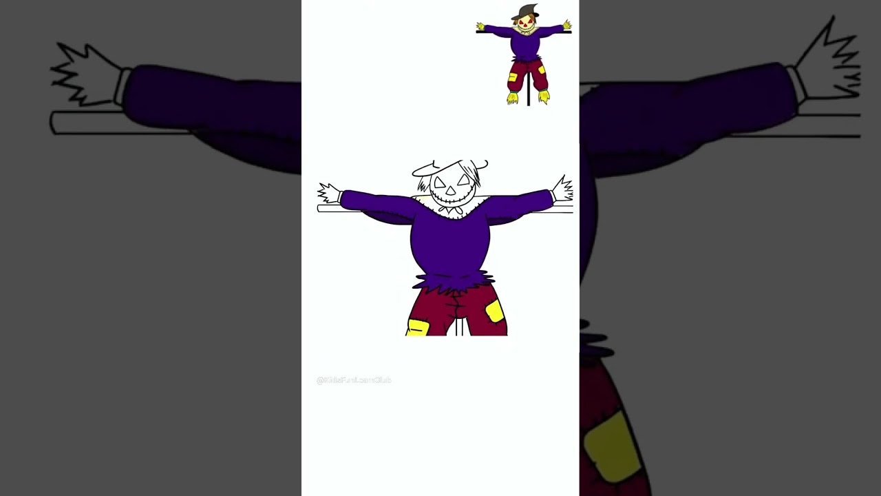 Draw scarecrow #shorts #halloween #viralshorts #viral #trending #horror #haunted #trendingshorts