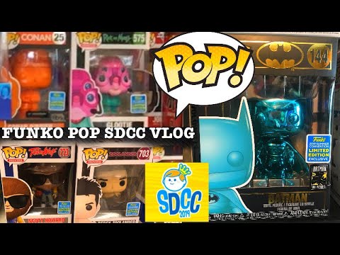 SDCC 2019 SAN DIEGO COMIC CON FUNKO POP HUNT VLOG ,BATMAN CHROME,TEEN WOLF,MERMAN,PENNYWISE & MORE