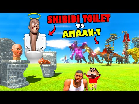 SKIBIDI TOILET vs THOR HYDRA, ARMY KILLER, ALZARO with AMAAN TEAM and CHOP SHINCHAN TEAM in ARBS