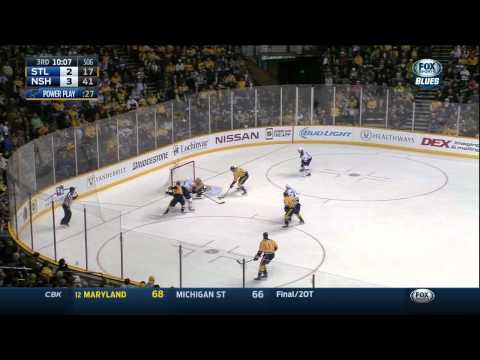 Shea Weber wrist shot SHG 3-2 St. Louis Blues vs Nashville Predators Dec 30 2014 NHL