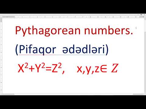 Pifaqor ədədləri.M.Salam.