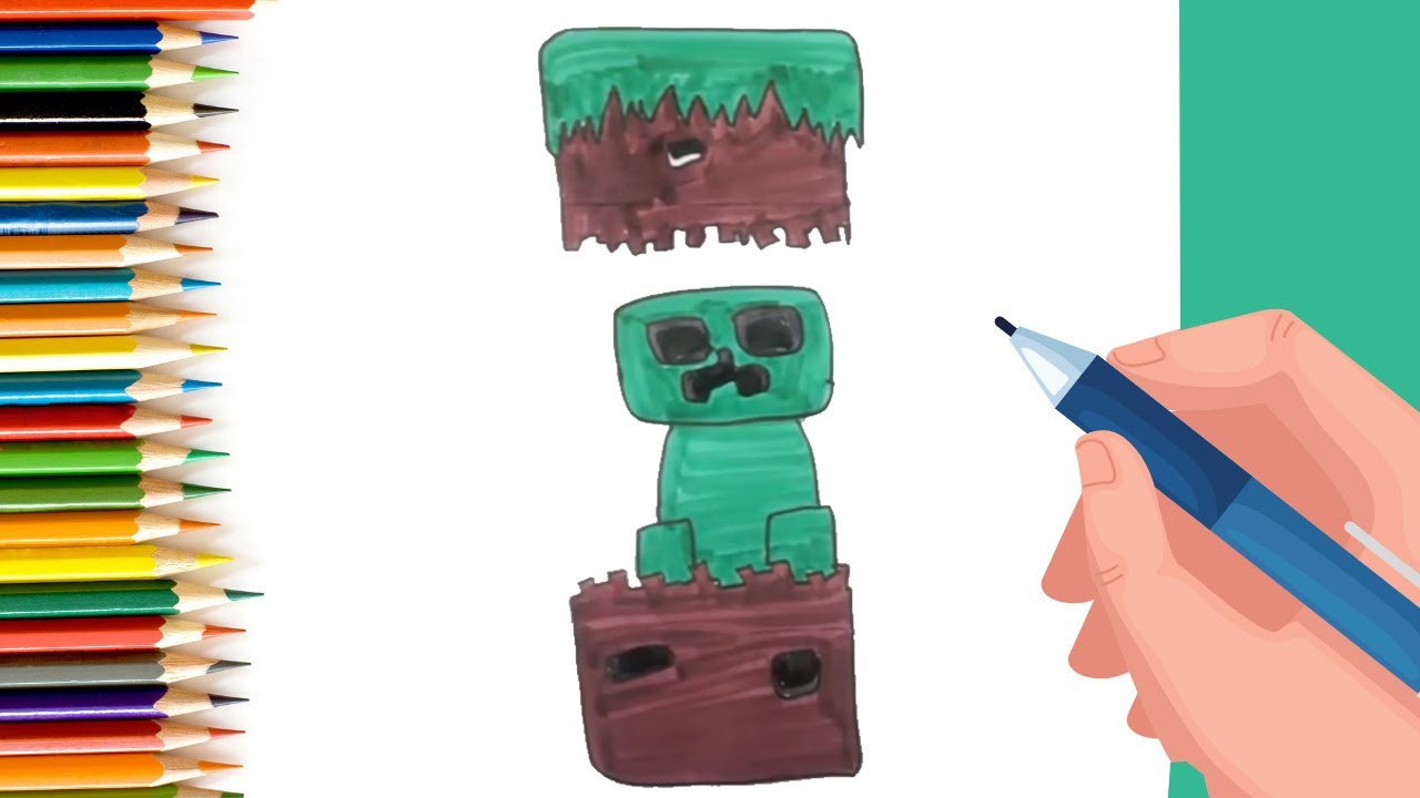 How to Draw easy Minecraft Creepers step by step for Kids