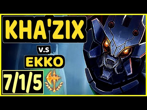 AGURIN (KHA'ZIX) vs EKKO - 7/1/5 KDA JUNGLE CHALLENGER GAMEPLAY - EUW