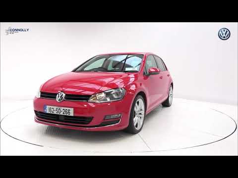 CMG VW SLIGO: 162SO266 VW Golf 1.6TDI Highline 110BHP Manual Red / Black Leather