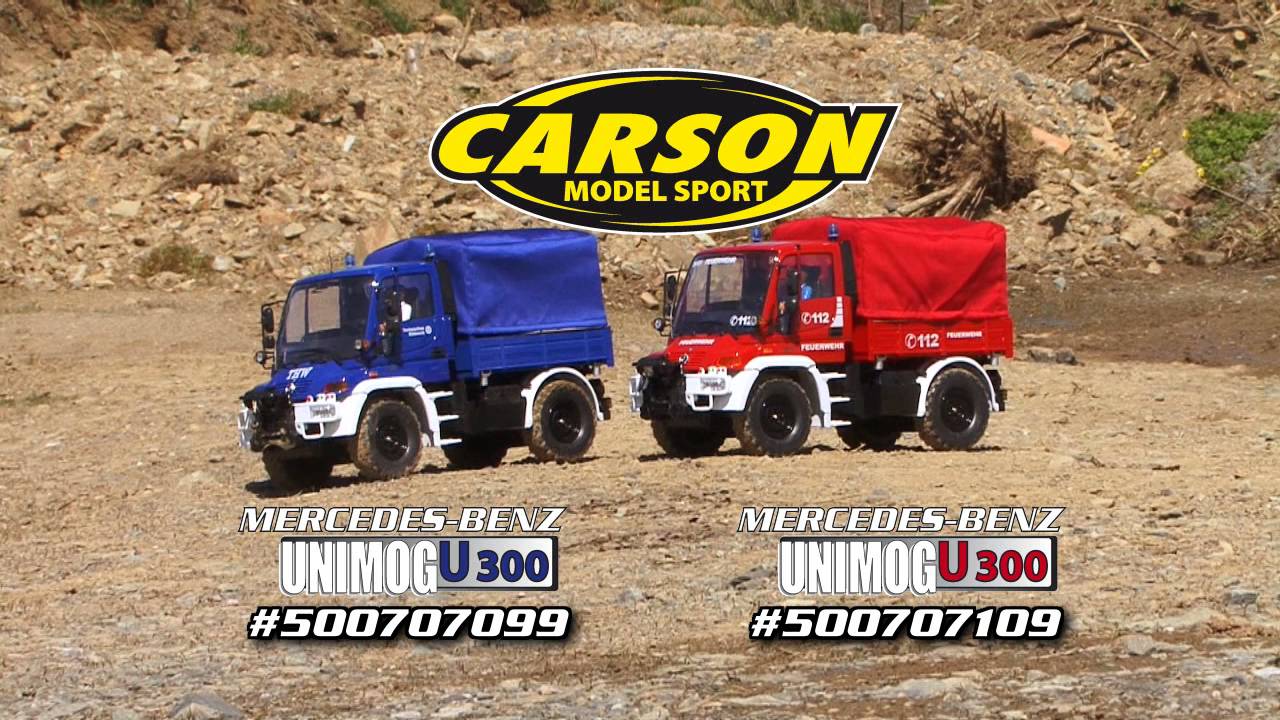 RC Unimog U300 THW s modrou plachtou