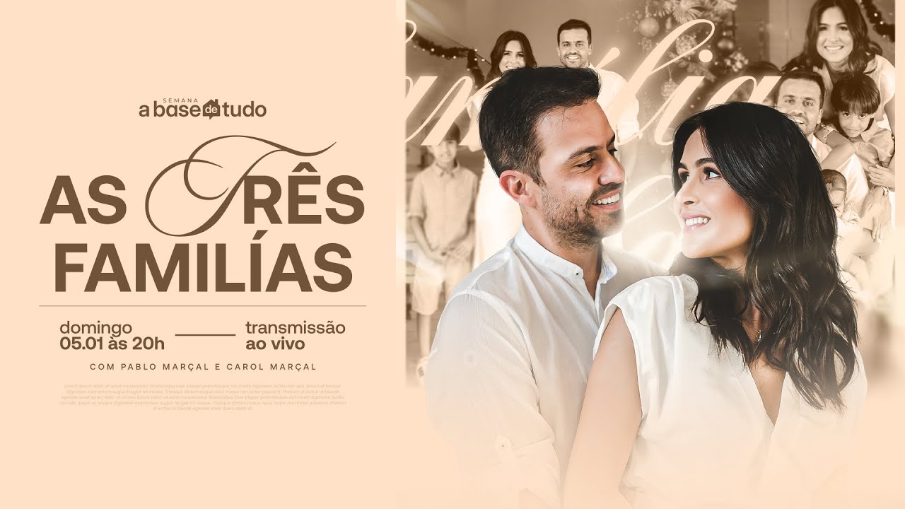 As Três Famílias com Pablo Marçal e Carol Marçal | 08/01 às 20h