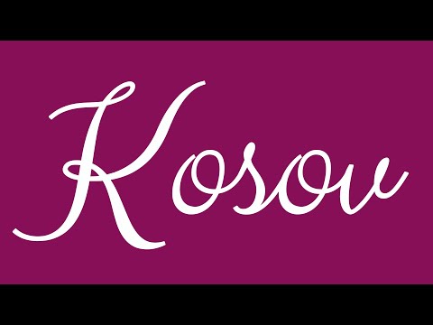 Learn how to Write the Name Kosov Signature Style in Cursive Writing