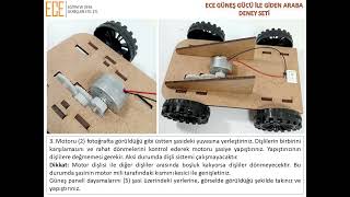 ECE Güneş Arabası Yenilenebilir Enerji Deneyi Demonte Yerli Üretim