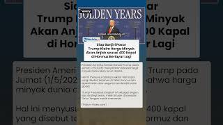 Trump Prediksi Harga Minyak Akan Merosot Tajam seusai 400 Kapal di Selat Hormuz Dapat Berlayar Lagi