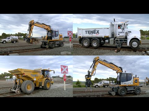 TENEX Rail Hi-Rails Removing Mudholes At Gheringhap (17/9/2021) - PoathTV Australian Trains