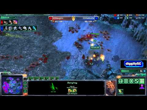 Starcraft 2 GGNaugrim v EGDeMuslim on Shakuras Plateau