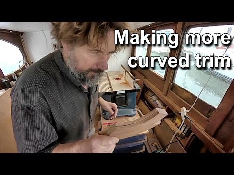 Ep 98 - Making more curved trim - Wooden boat restoration - Boat Refit - Travels With Geordie