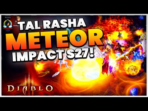 Diablo 3 TAL RASHA METEOR IMPACT Wizard Season 27! (ITS AWESOME)