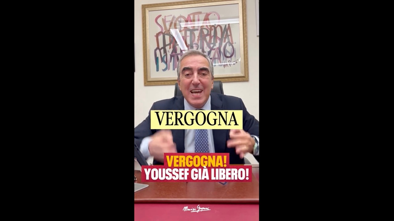 GASPARRI: «È UNA VERGOGNA TOTALE, COME PUÒ LA MAGISTRATURA LIBERARE YOUSSEF SIHER?»