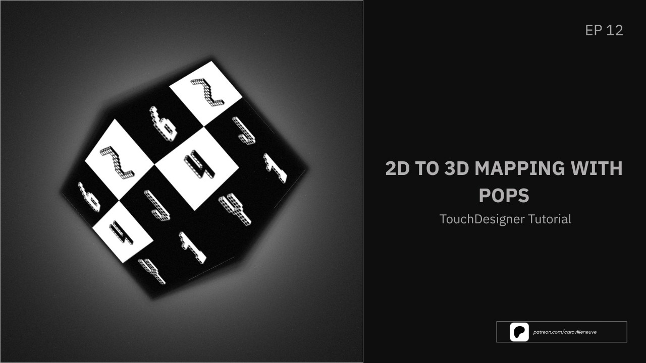 TouchDesigner Tutorial: 2D to 3D Mapping with POPs