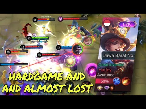 HARDGAME!! LUNOX GAMEPLAY ALMOST LOST VS TOP GLOBAL HARLEY ML LUNOX MOBILE LEGENDS - MOBILE LEGENDS