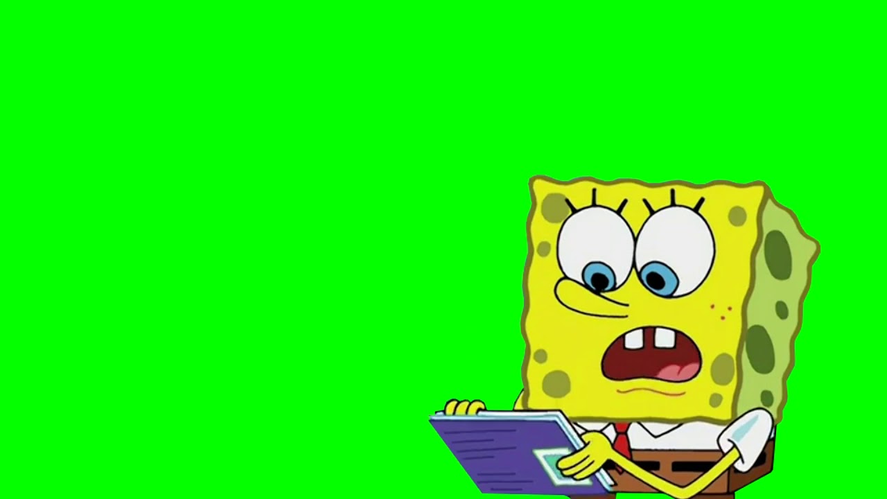 SpongeBob checks the mail (Green Screen)