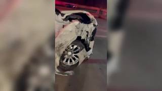 New footage shows damage from Odessa four-vehicle crash; woman charged with DWI