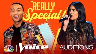 Destiny Rayne sing &quot;To Make You Feel My Love&quot; on The Blind Auditions of The Voice 2019