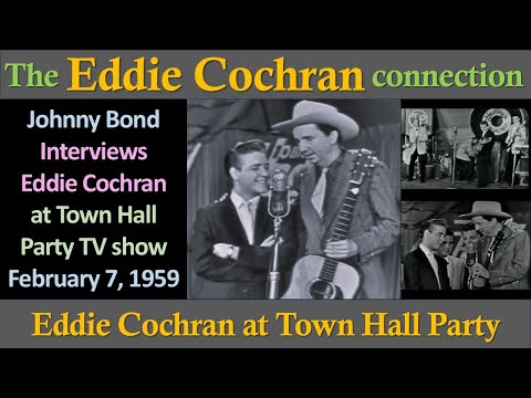Eddie Cochran interviewed by Johnny Bond at Town Hall Party TV Show | 1959