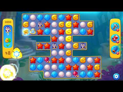 Fishdom Easy Level 8690 (with ingame lightning booster) @choraelmin