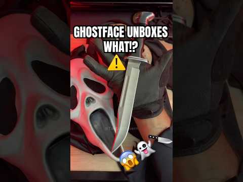 GHOSTFACE UNBOXES NEW MASK 👻🔪 #shorts #halloween #trending #ghostface #viral #shortsviral