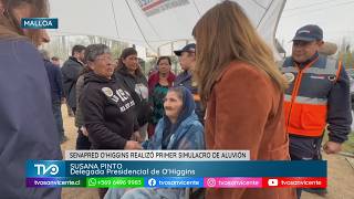 En Malloa, SENAPRED O’Higgins realizó su primer simulacro de aluvión