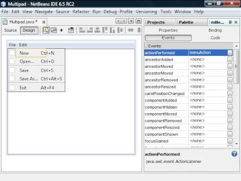 Java Text Editor 02 Interface