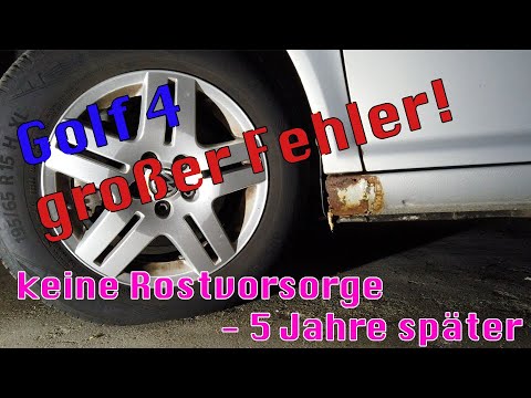 Golf 4 fenders and sills rust prevention - how not to do it