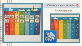 Calendario de rutina para niños / Calendario semanal infantil / Wochenkalender basteln
