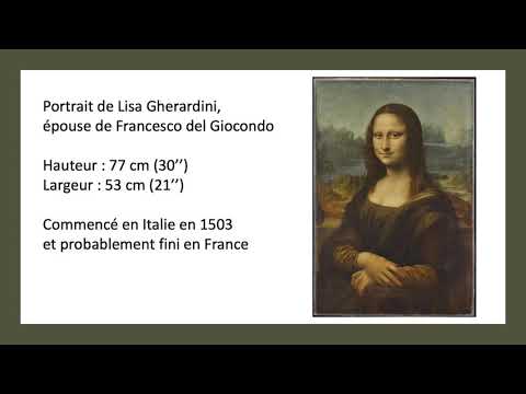 French artistic vocab & La Joconde