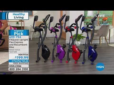 FitQuest Upright Flex Express and Recumbent Bike with Re...