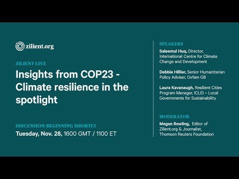 Insights from COP23 - Climate resilience in the spotlight