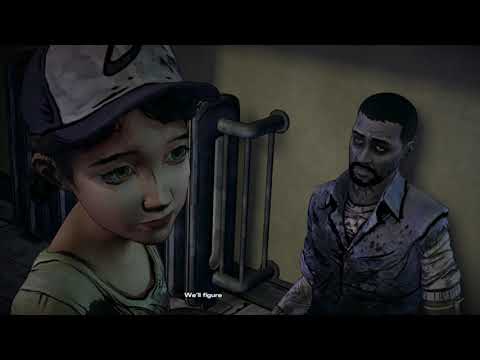 The walking Dead season 1 Clementine shoots Lee