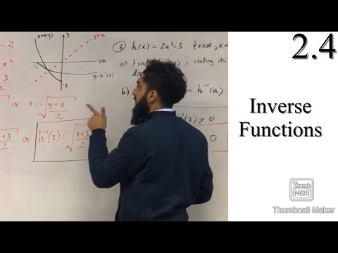 Edexcel A level Maths: 2.4 Inverse Functions