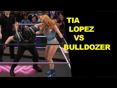 GLOW 1985  Tia Lopez vs Bulldozer - Mixed Knockout Match