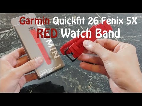 Garmin Fenix Quickfit 26 Genuine Red Band Review Video