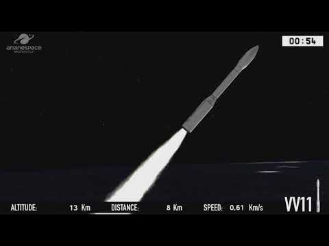 Vol VV11 - VEGA launcher - MOHAMMED IV-A - decollage takeoff liftoff CSG