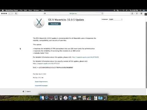 OSX Update 10.9.5