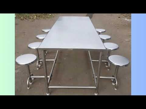 4 Seater SS Canteen Tables