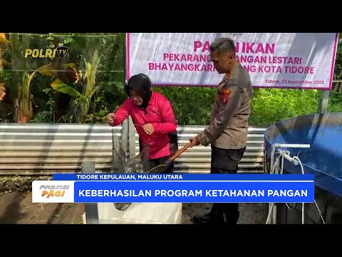 BHAYANGKARI CABANG KOTA TIDORE WUJUDKAN KETAHANAN PANGAN MELALUI PANEN IKAN NILA DARI PEKARANGAN