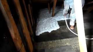 Утепление чердака жидким пенопластом(пеноизолом)