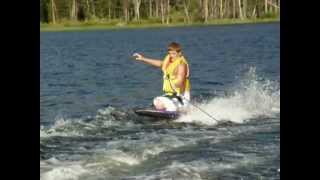 preview picture of video 'Derek knee boarding Warm Lake 2012'