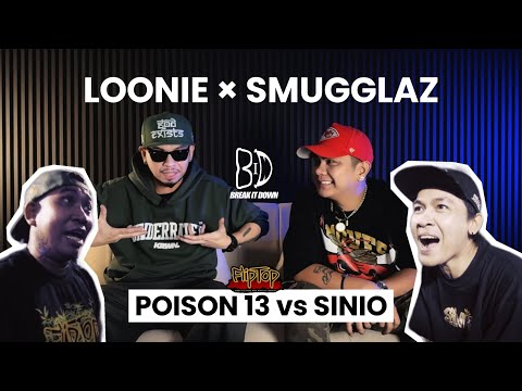 LOONIE × SMUGGLAZ | BREAK IT DOWN: Rap Battle Review E304 | FLIPTOP: POISON 13 vs SINIO