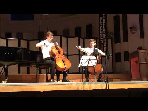 Thomas Prechal (12 years) plays his own cello duet with Jacob Wunsch