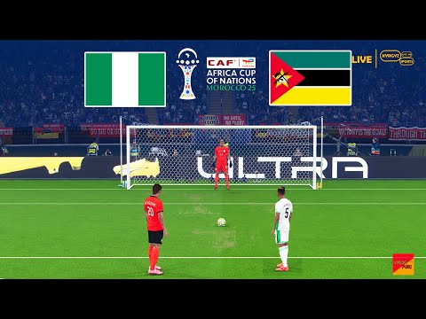 Nigeria vs Mozambique - 1/8 Final Penalty Shootout | CAF Africa Nations Cup 2025 | eFootball PES