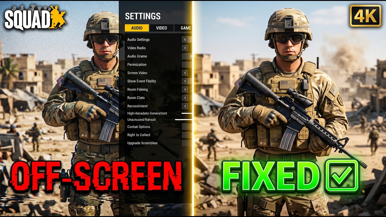 How to Fix Squad Full Screen UI Off-Screen Bug on Epic Games ✅